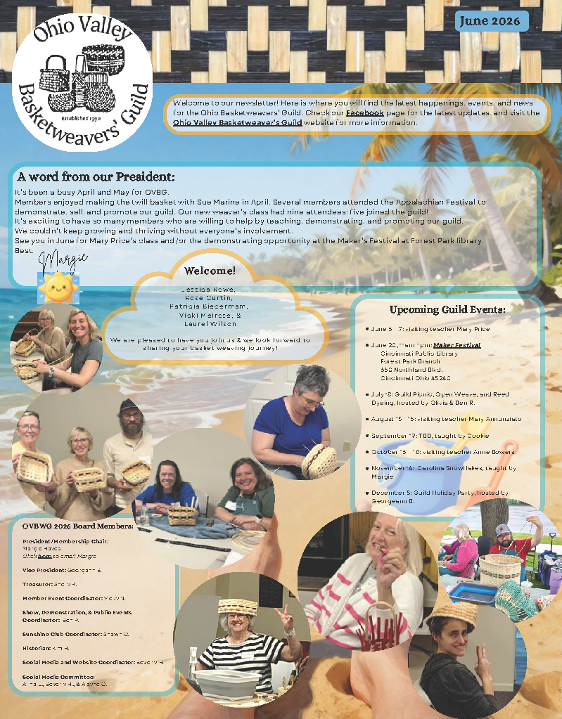 Page 1 of printed newsletter